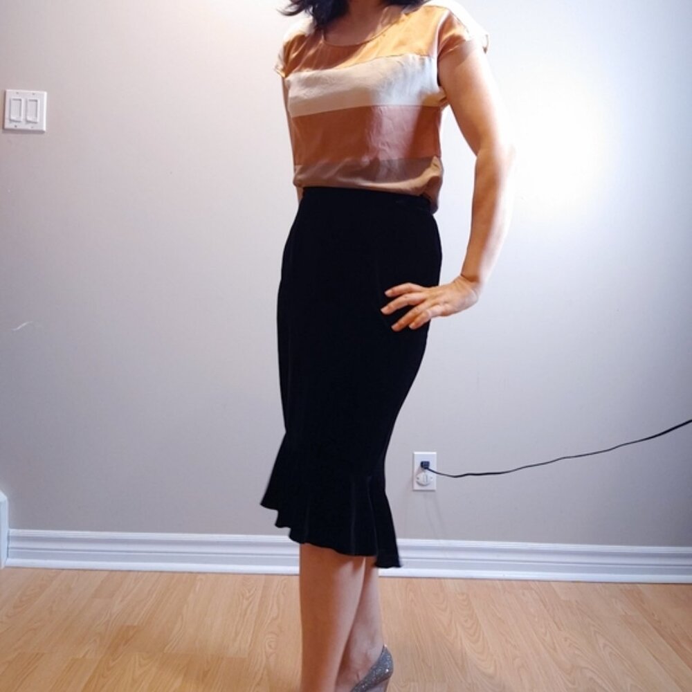 HP Le Chateau Color Block Silk Top